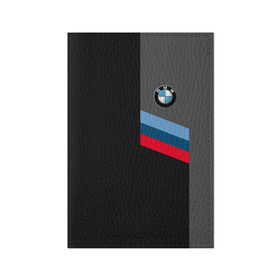 Обложка для паспорта матовая кожа с принтом BMW Brand Tricolor в Курске, натуральная матовая кожа | размер 19,3 х 13,7 см; прозрачные пластиковые крепления | bmw | автомобильные | бмв | машины