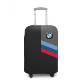 Чехол для чемодана 3D с принтом BMW Brand Tricolor в Курске, 86% полиэфир, 14% спандекс | двустороннее нанесение принта, прорези для ручек и колес | bmw | автомобильные | бмв | машины