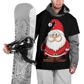 Накидка на куртку 3D с принтом Санта в Курске, 100% полиэстер |  | christmas | new year | дед мороз | елка | зима | клаус | метель | мороз | новый год | праздник | рождество | санта | снег | снеговик | снегурочка
