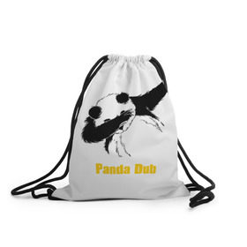 Рюкзак-мешок 3D с принтом Panda dub в Курске, 100% полиэстер | плотность ткани — 200 г/м2, размер — 35 х 45 см; лямки — толстые шнурки, застежка на шнуровке, без карманов и подкладки | dab | dance | dub | movement | panda | движение | панда | танец