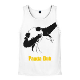 Мужская майка 3D с принтом Panda dub в Курске, 100% полиэстер | круглая горловина, приталенный силуэт, длина до линии бедра. Пройма и горловина окантованы тонкой бейкой | Тематика изображения на принте: dab | dance | dub | movement | panda | движение | панда | танец