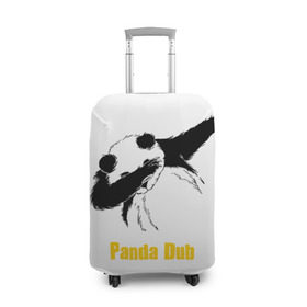 Чехол для чемодана 3D с принтом Panda dub в Курске, 86% полиэфир, 14% спандекс | двустороннее нанесение принта, прорези для ручек и колес | dab | dance | dub | movement | panda | движение | панда | танец