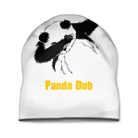 Шапка 3D с принтом Panda dub в Курске, 100% полиэстер | универсальный размер, печать по всей поверхности изделия | Тематика изображения на принте: dab | dance | dub | movement | panda | движение | панда | танец