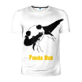 Мужская футболка 3D спортивная с принтом Panda dub в Курске, 100% полиэстер с улучшенными характеристиками | приталенный силуэт, круглая горловина, широкие плечи, сужается к линии бедра | Тематика изображения на принте: dab | dance | dub | movement | panda | движение | панда | танец