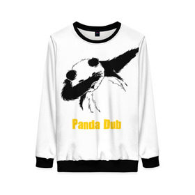 Женский свитшот 3D с принтом Panda dub в Курске, 100% полиэстер с мягким внутренним слоем | круглый вырез горловины, мягкая резинка на манжетах и поясе, свободная посадка по фигуре | dab | dance | dub | movement | panda | движение | панда | танец