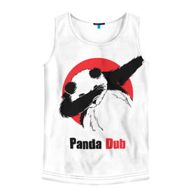 Мужская майка 3D с принтом Panda dub в Курске, 100% полиэстер | круглая горловина, приталенный силуэт, длина до линии бедра. Пройма и горловина окантованы тонкой бейкой | Тематика изображения на принте: dab | dance | dub | movement | panda | движение | панда | танец