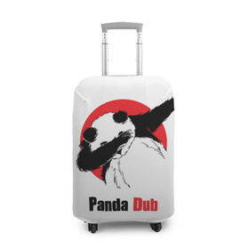 Чехол для чемодана 3D с принтом Panda dub в Курске, 86% полиэфир, 14% спандекс | двустороннее нанесение принта, прорези для ручек и колес | dab | dance | dub | movement | panda | движение | панда | танец