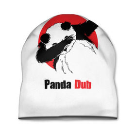 Шапка 3D с принтом Panda dub в Курске, 100% полиэстер | универсальный размер, печать по всей поверхности изделия | Тематика изображения на принте: dab | dance | dub | movement | panda | движение | панда | танец