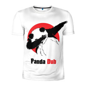Мужская футболка 3D спортивная с принтом Panda dub в Курске, 100% полиэстер с улучшенными характеристиками | приталенный силуэт, круглая горловина, широкие плечи, сужается к линии бедра | Тематика изображения на принте: dab | dance | dub | movement | panda | движение | панда | танец