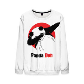 Мужской свитшот 3D с принтом Panda dub в Курске, 100% полиэстер с мягким внутренним слоем | круглый вырез горловины, мягкая резинка на манжетах и поясе, свободная посадка по фигуре | Тематика изображения на принте: dab | dance | dub | movement | panda | движение | панда | танец