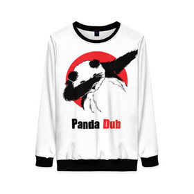 Женский свитшот 3D с принтом Panda dub в Курске, 100% полиэстер с мягким внутренним слоем | круглый вырез горловины, мягкая резинка на манжетах и поясе, свободная посадка по фигуре | dab | dance | dub | movement | panda | движение | панда | танец