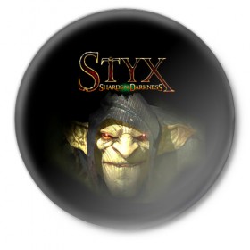 Значок с принтом Styx в Курске,  металл | круглая форма, металлическая застежка в виде булавки | Тематика изображения на принте: 
