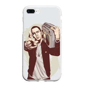 Чехол для iPhone 7Plus/8 Plus матовый с принтом Eminem Art в Курске, Силикон | Область печати: задняя сторона чехла, без боковых панелей | art | eminem | hip hop | rap | rap god | арт | брюс | бумбокс | маршалл | мэтерс | рэп | хим хоп | эминем