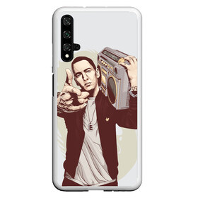 Чехол для Honor 20 с принтом Eminem Art в Курске, Силикон | Область печати: задняя сторона чехла, без боковых панелей | Тематика изображения на принте: art | eminem | hip hop | rap | rap god | арт | брюс | бумбокс | маршалл | мэтерс | рэп | хим хоп | эминем