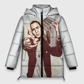 Женская зимняя куртка 3D с принтом Eminem Art в Курске, верх — 100% полиэстер; подкладка — 100% полиэстер; утеплитель — 100% полиэстер | длина ниже бедра, силуэт Оверсайз. Есть воротник-стойка, отстегивающийся капюшон и ветрозащитная планка. 

Боковые карманы с листочкой на кнопках и внутренний карман на молнии | art | eminem | hip hop | rap | rap god | арт | брюс | бумбокс | маршалл | мэтерс | рэп | хим хоп | эминем