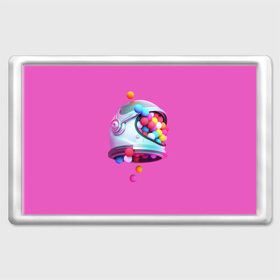 Магнит 45*70 с принтом Colorful balls в Курске, Пластик | Размер: 78*52 мм; Размер печати: 70*45 | Тематика изображения на принте: balls | colorful | helmet | pink | колорит | космонавт | космос | розовый | скафандр | цвет | шарики | шары | шлем