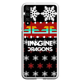 Чехол для Honor 20 с принтом Праздничный Imagine Dragons в Курске, Силикон | Область печати: задняя сторона чехла, без боковых панелей | альтернативный | американская | группа | драгонс | имеджин | инди | индирок | новогодний | поп | рождество | рок | свитер | электроник
