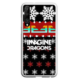 Чехол для Honor P30 с принтом Праздничный Imagine Dragons в Курске, Силикон | Область печати: задняя сторона чехла, без боковых панелей | Тематика изображения на принте: альтернативный | американская | группа | драгонс | имеджин | инди | индирок | новогодний | поп | рождество | рок | свитер | электроник