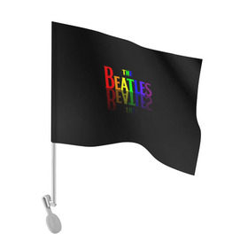 Флаг для автомобиля с принтом The beatles в Курске, 100% полиэстер | Размер: 30*21 см | Тематика изображения на принте: british | rock | the beatles