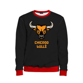 Детский свитшот 3D с принтом Chicago bulls в Курске, 100% полиэстер | свободная посадка, прямой крой, мягкая тканевая резинка на рукавах и понизу свитшота | chicago bulls | баскетбол