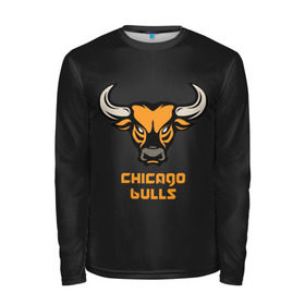 Мужской лонгслив 3D с принтом Chicago bulls в Курске, 100% полиэстер | длинные рукава, круглый вырез горловины, полуприлегающий силуэт | chicago bulls | баскетбол