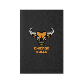 Обложка для паспорта матовая кожа с принтом Chicago bulls в Курске, натуральная матовая кожа | размер 19,3 х 13,7 см; прозрачные пластиковые крепления | Тематика изображения на принте: chicago bulls | баскетбол