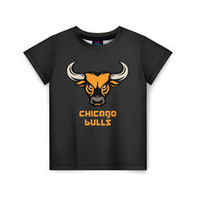Детская футболка 3D с принтом Chicago bulls в Курске, 100% гипоаллергенный полиэфир | прямой крой, круглый вырез горловины, длина до линии бедер, чуть спущенное плечо, ткань немного тянется | chicago bulls | баскетбол