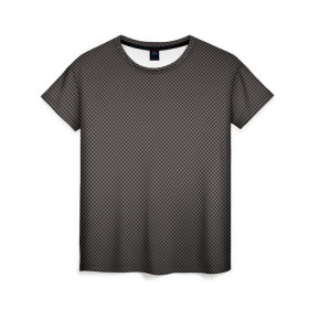 Женская футболка 3D с принтом Carbon-2 в Курске, 100% полиэфир ( синтетическое хлопкоподобное полотно) | прямой крой, круглый вырез горловины, длина до линии бедер | карбон | текстура