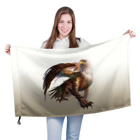 Флаг 3D с принтом Грифон2 в Курске, 100% полиэстер | плотность ткани — 95 г/м2, размер — 67 х 109 см. Принт наносится с одной стороны | мифические животные | мифы