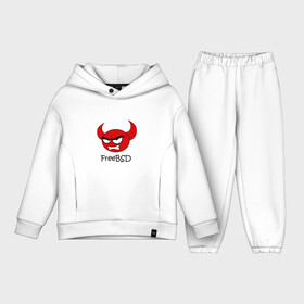 Детский костюм хлопок Oversize с принтом FreeBSD демон в Курске,  |  | bsd | demon | freebsd | os | unix | демон | злой | ос | чёртик