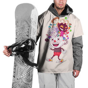 Накидка на куртку 3D с принтом Чашкоголовый в Курске, 100% полиэстер |  | Тематика изображения на принте: cuphead | run and gun | капхед | капхэд | чашка