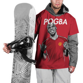 Накидка на куртку 3D с принтом Pogba Manchester United в Курске, 100% полиэстер |  | mu | paul | pogba | манчестер юнайтед | мю | погба | форма