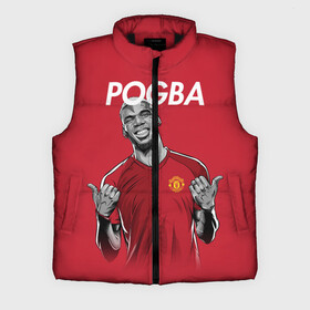 Мужской жилет утепленный 3D с принтом Pogba Manchester United в Курске,  |  | mu | paul | pogba | манчестер юнайтед | мю | погба | форма