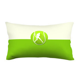 Подушка 3D антистресс с принтом Теннис в Курске, наволочка — 100% полиэстер, наполнитель — вспененный полистирол | состоит из подушки и наволочки на молнии | sport | логотип | мяч | спорт | теннис