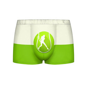 Мужские трусы 3D с принтом Теннис в Курске, 50% хлопок, 50% полиэстер | классическая посадка, на поясе мягкая тканевая резинка | sport | логотип | мяч | спорт | теннис