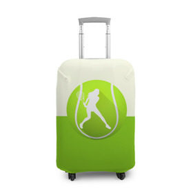 Чехол для чемодана 3D с принтом Теннис в Курске, 86% полиэфир, 14% спандекс | двустороннее нанесение принта, прорези для ручек и колес | sport | логотип | мяч | спорт | теннис