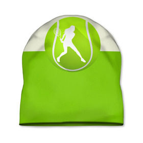 Шапка 3D с принтом Теннис в Курске, 100% полиэстер | универсальный размер, печать по всей поверхности изделия | sport | логотип | мяч | спорт | теннис