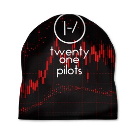 Шапка 3D с принтом Twenty one pilots в Курске, 100% полиэстер | универсальный размер, печать по всей поверхности изделия | rock | t.o.p. | top | twenty one pilots | рок