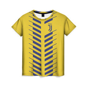 Женская футболка 3D с принтом Juventus 2018 Creative #1 в Курске, 100% полиэфир ( синтетическое хлопкоподобное полотно) | прямой крой, круглый вырез горловины, длина до линии бедер | 