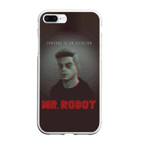 Чехол для iPhone 7Plus/8 Plus матовый с принтом Mr Robot в Курске, Силикон | Область печати: задняя сторона чехла, без боковых панелей | mister robot | mr robot | rami malek | мистер робот | рами малек