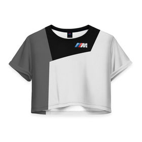 Женская футболка 3D укороченная с принтом BMW 2018 SportWear #5 в Курске, 100% полиэстер | круглая горловина, длина футболки до линии талии, рукава с отворотами | bmw | автомобиль | автомобильные | бмв | машины