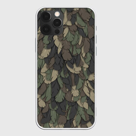 Чехол для iPhone 12 Pro Max с принтом Камуфляж с перьями в Курске, Силикон |  | армия | камуфляж | милитари | паттерн | перо | перья | птица | хаки