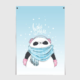 Постер с принтом Hate winter в Курске, 100% бумага
 | бумага, плотность 150 мг. Матовая, но за счет высокого коэффициента гладкости имеет небольшой блеск и дает на свету блики, но в отличии от глянцевой бумаги не покрыта лаком | зима | новый год | подарок | рождество