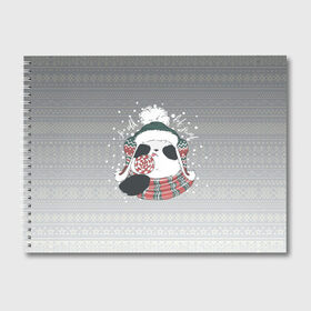 Альбом для рисования с принтом So cold, but sweet в Курске, 100% бумага
 | матовая бумага, плотность 200 мг. | Тематика изображения на принте: зима | новый год | панда | подарок | рождество