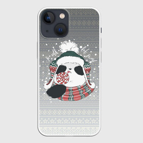 Чехол для iPhone 13 mini с принтом So cold, but sweet в Курске,  |  | зима | новый год | панда | подарок | рождество