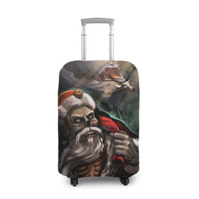 Чехол для чемодана 3D с принтом Bad Santa Claus в Курске, 86% полиэфир, 14% спандекс | двустороннее нанесение принта, прорези для ручек и колес | Тематика изображения на принте: зима | новый год | подарок | рождество