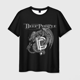 Мужская футболка 3D с принтом Deep Purple в Курске, 100% полиэфир | прямой крой, круглый вырез горловины, длина до линии бедер | Тематика изображения на принте: album | british | deep purple | england | heavy metal | rock group | альбом | англия | британская | рок группа | хеви металл
