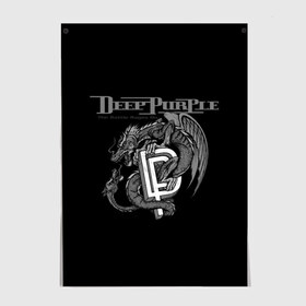 Постер с принтом Deep Purple в Курске, 100% бумага
 | бумага, плотность 150 мг. Матовая, но за счет высокого коэффициента гладкости имеет небольшой блеск и дает на свету блики, но в отличии от глянцевой бумаги не покрыта лаком | album | british | deep purple | england | heavy metal | rock group | альбом | англия | британская | рок группа | хеви металл