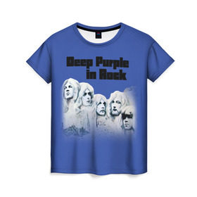 Женская футболка 3D с принтом Deep Purple в Курске, 100% полиэфир ( синтетическое хлопкоподобное полотно) | прямой крой, круглый вырез горловины, длина до линии бедер | album | british | deep purple | england | heavy metal | rock group | альбом | англия | британская | рок группа | хеви металл