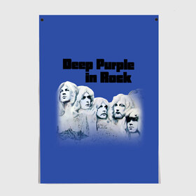 Постер с принтом Deep Purple в Курске, 100% бумага
 | бумага, плотность 150 мг. Матовая, но за счет высокого коэффициента гладкости имеет небольшой блеск и дает на свету блики, но в отличии от глянцевой бумаги не покрыта лаком | album | british | deep purple | england | heavy metal | rock group | альбом | англия | британская | рок группа | хеви металл